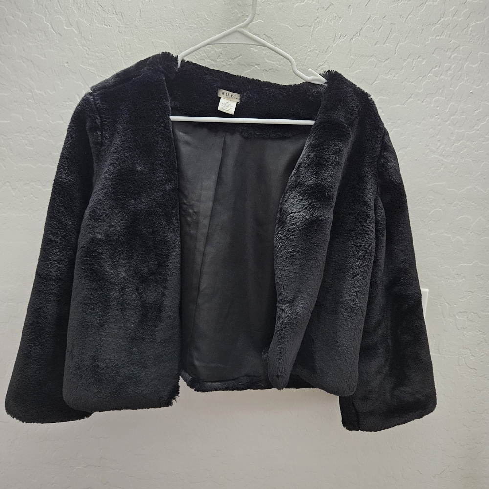 Ruyi Faux Fur Black Jacket